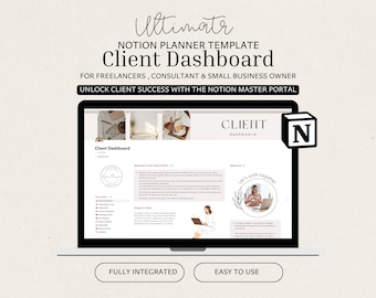 Modèle de tableau de bord client Notion, système de gestion client