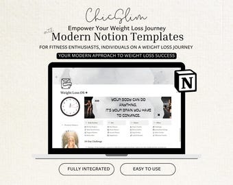 Notion Weight Loss Journal, Calorie & Meal Planner (Digital Template)