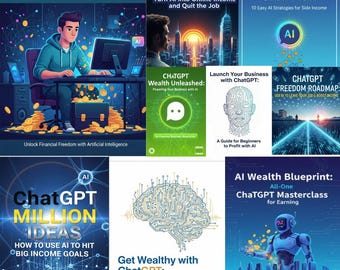 20 ChatGPT Income eBooks Bundle | AI Side Hustle Guides Digital Download