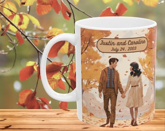 Serie Amor de Otoño. Taza Número 2 15oz. Celebrando el romance para personas mayores