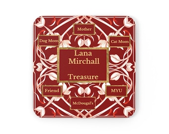 Posavasos Rojos y Crema Homenaje Personalizado (A)