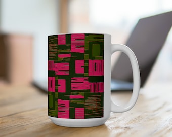 Taza de café artística y elegante.