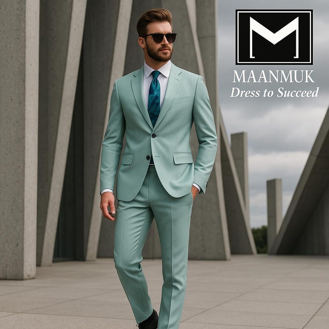 Men's Mint Green Suit - Light Green Summer Wedding Prom Suit - Pastel ...