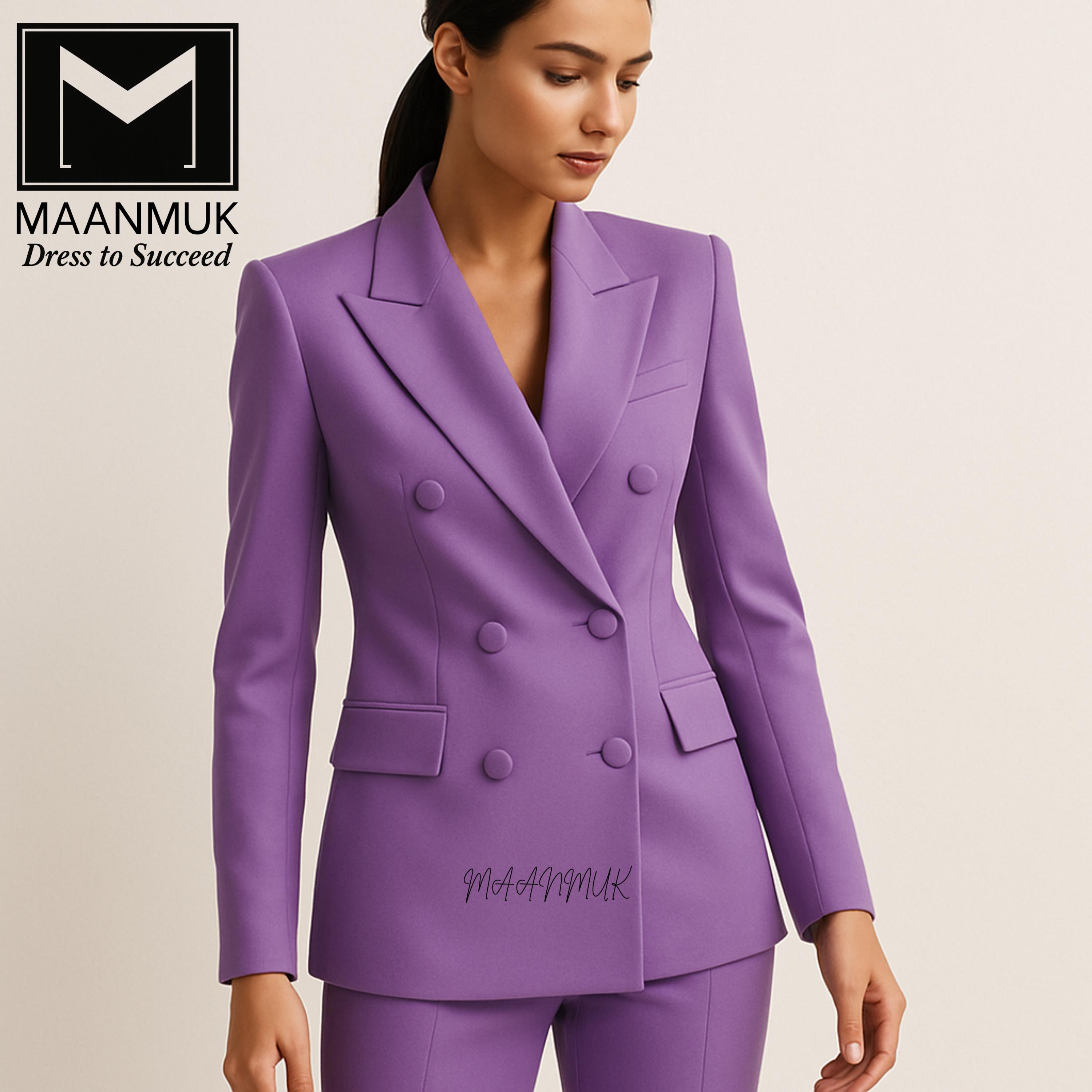 ladies purple dress suits Women's Purple 2 Piece Suit: Women's Official Attire Meeting Suits