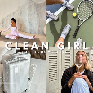 Clean Girl, Lightroom Preset, Bright & Airy, Soft Glow, Minimal Aesthetic, Natural Edit, Instagram Preset, Blogger Filter, Mobile Preset