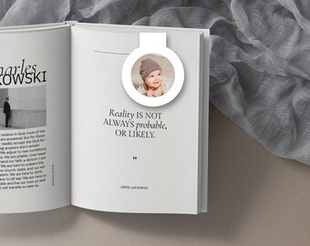 Custom Photo Personalized Magnetic Bookmark | Polaroid Page Marker | Book Lover Present | Bookish Gift for Readers | Gift for Bibliophile