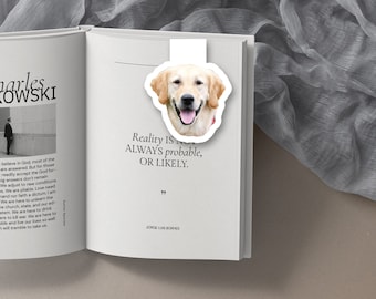 Personalized Bookmark | Custom Bookmark | Custom Pet Photo Gift | Dog Mom Present | Personalized Dog Magnetic Bookmark