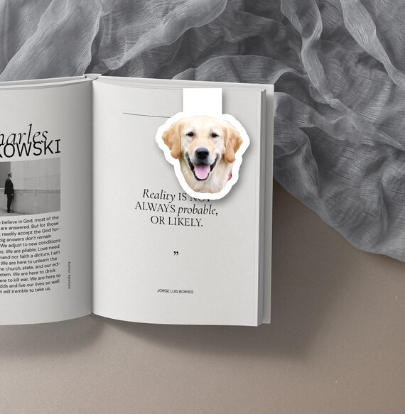 Personalized Bookmark | Custom Bookmark | Custom Pet Photo Gift | Dog Mom Present | Personalized Dog Magnetic Bookmark