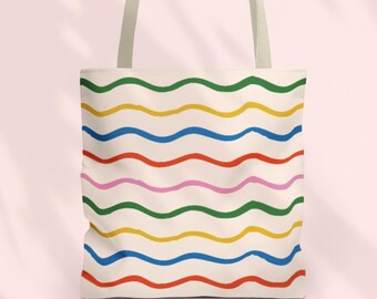Summer Beach bag Stripes tote Colorful party bag Raibow Shopping Gift Party bag Cute Travel bag Shoulder Girls Striped summer Weekender tote