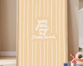 You Are My Sunshine Nursery Print, Pastel decor Kids Room Wall Art, Sweet Quote Poster, Toddler Bedroom Decor, Kids affirmation print