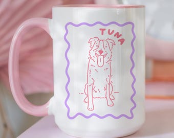 Caneca personalizada para animais de estimação, presente memorial para cães, caneca personalizada para animais de estimação, presentes personalizados para cães, retrato de animal de estimação perdido, presente para mãe de cachorro, presentes memoriais para animais de estimação, pai