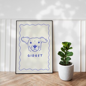 Custom Dog Portrait Custom Badly Drawn Pet Portrait Personalized Dog ...