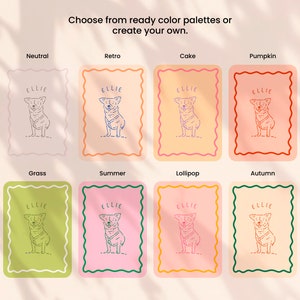 Custom Cat Portrait Cute Cat Poster Personalized Badly Drawn Pet Art ...