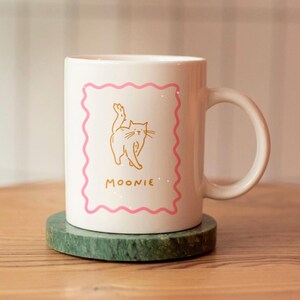 Cat portrait mug Custom cat art mug personalised Pet gift Custom cat portrait gift Cat gifts Badly drawn pet portrait mug Cat drawing image 3