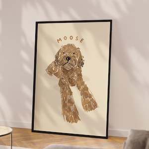 Custom dog portrait Personalized dog caricature Ugly dog wall art Dog lover gift Badly drawn pet art Funny pet portrait Handdrawn dog art