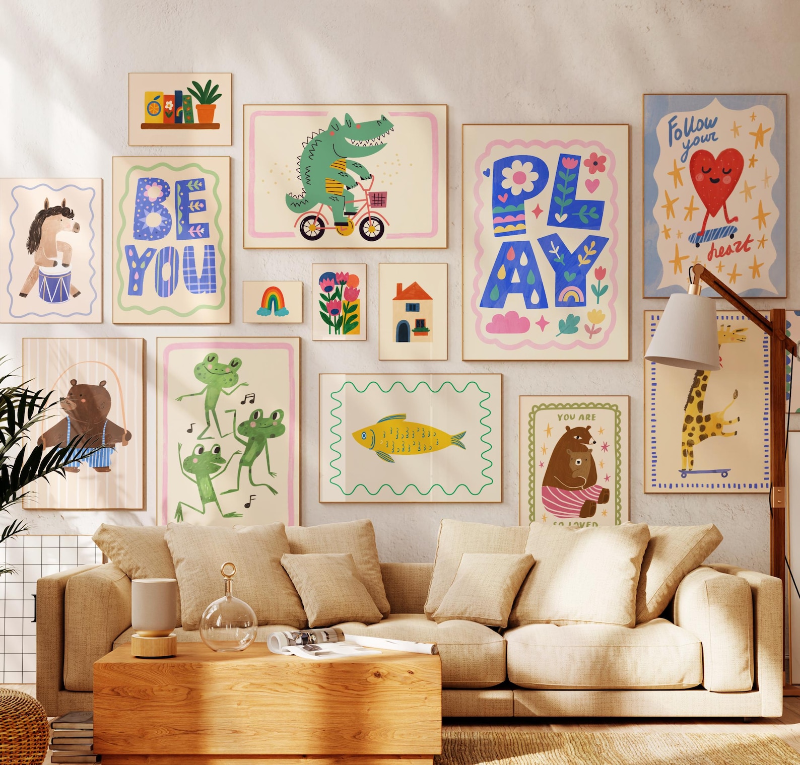 Modern Kid's Room Wall Art Bundle Set of 50 Prints, DIGITAL Download ...