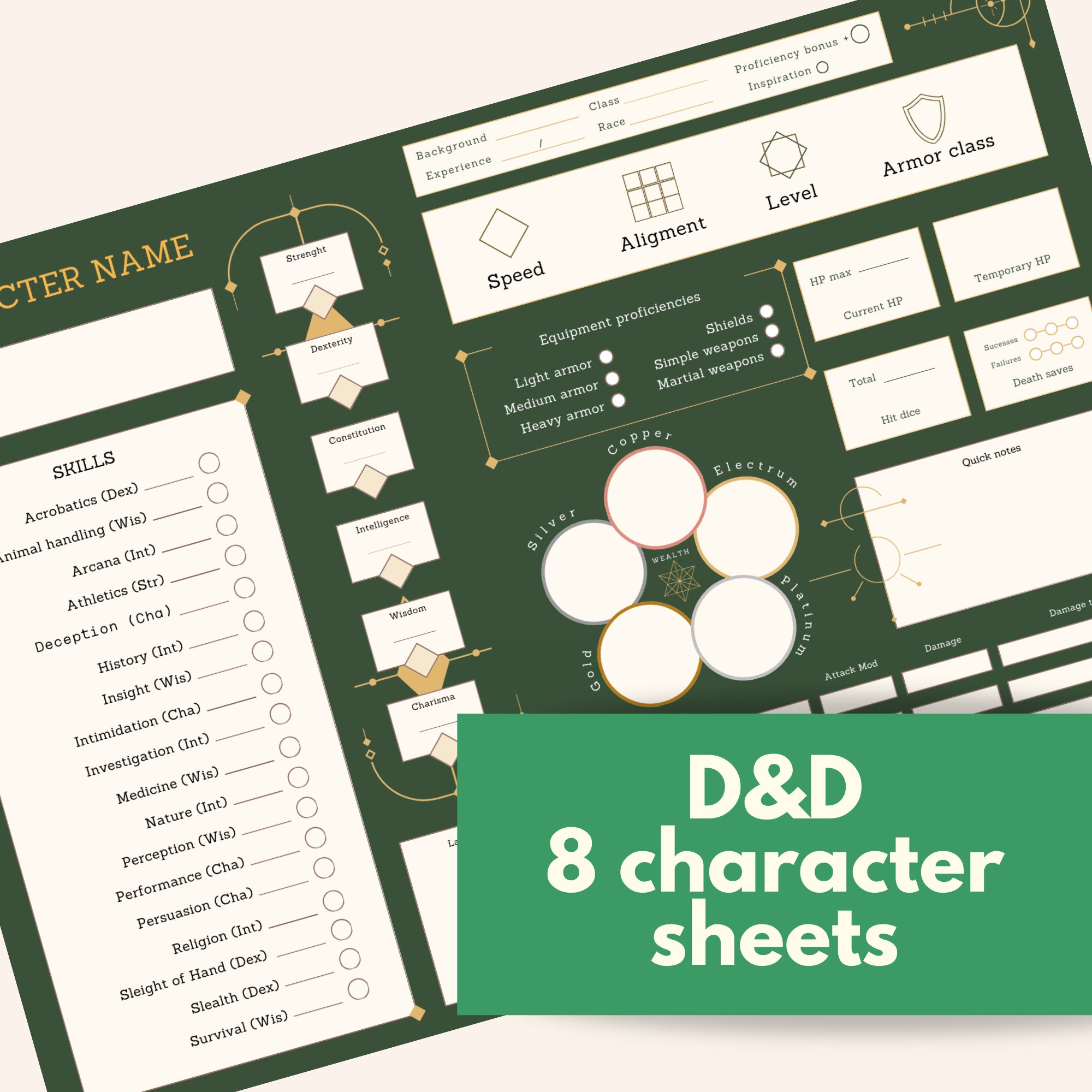 Dnd Character Sheets, Simple Dnd Character Sheet, Dungeon Master Tools ...
