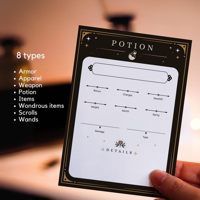 DND Item Cards, Dungeon and Dragons Digital Magical Cards, Dm Tool ...