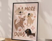 Dog Drawing Nursery decor Art Print Dog breed poster Pet print Pet lover gift Colorful dog prints for kids room Dog wall art Dog portrait