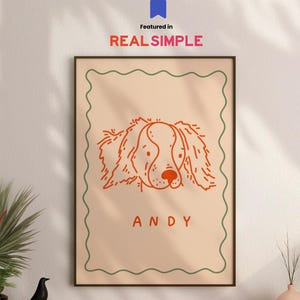 Custom dog portrait Custom badly drawn pet portrait Personalized dog picture Funny pet portrait from photo Dog lover gift Ugly dog wall art