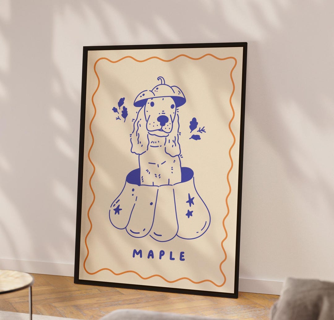 Custom Dog Portrait Halloween Custom Badly Drawn Pet Portrait ...