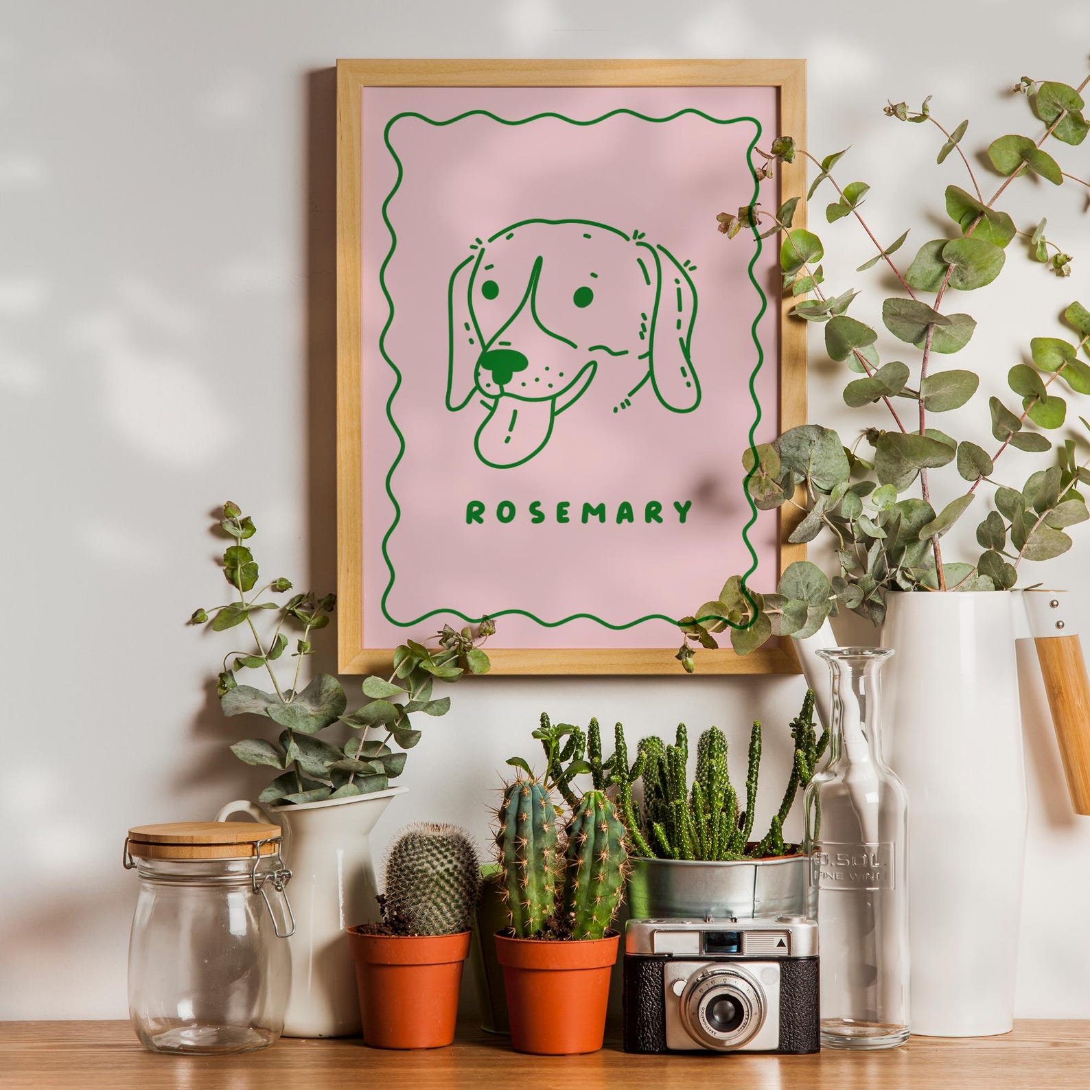 Custom Dog Portrait Custom Badly Drawn Pet Portrait Personalized Dog ...
