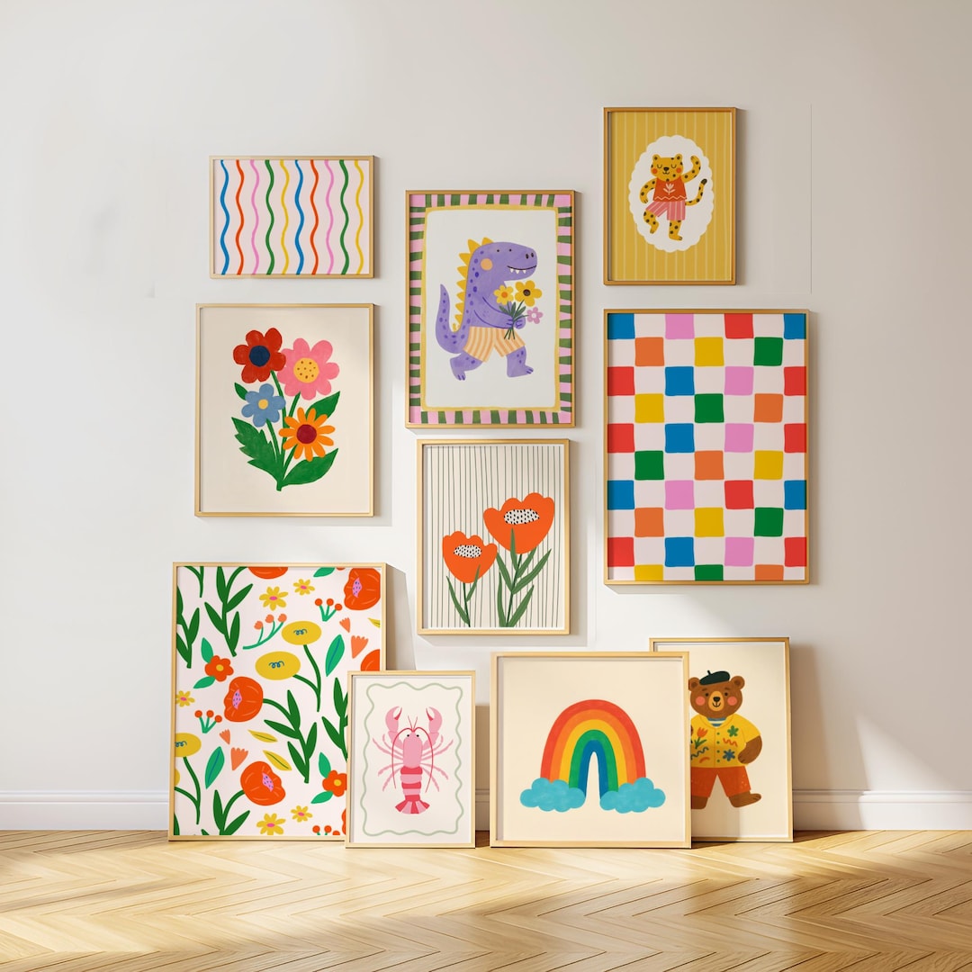 Bundle of 50 Nursery Prints, Kids Room Wall Art, Kids Bedroom Print ...