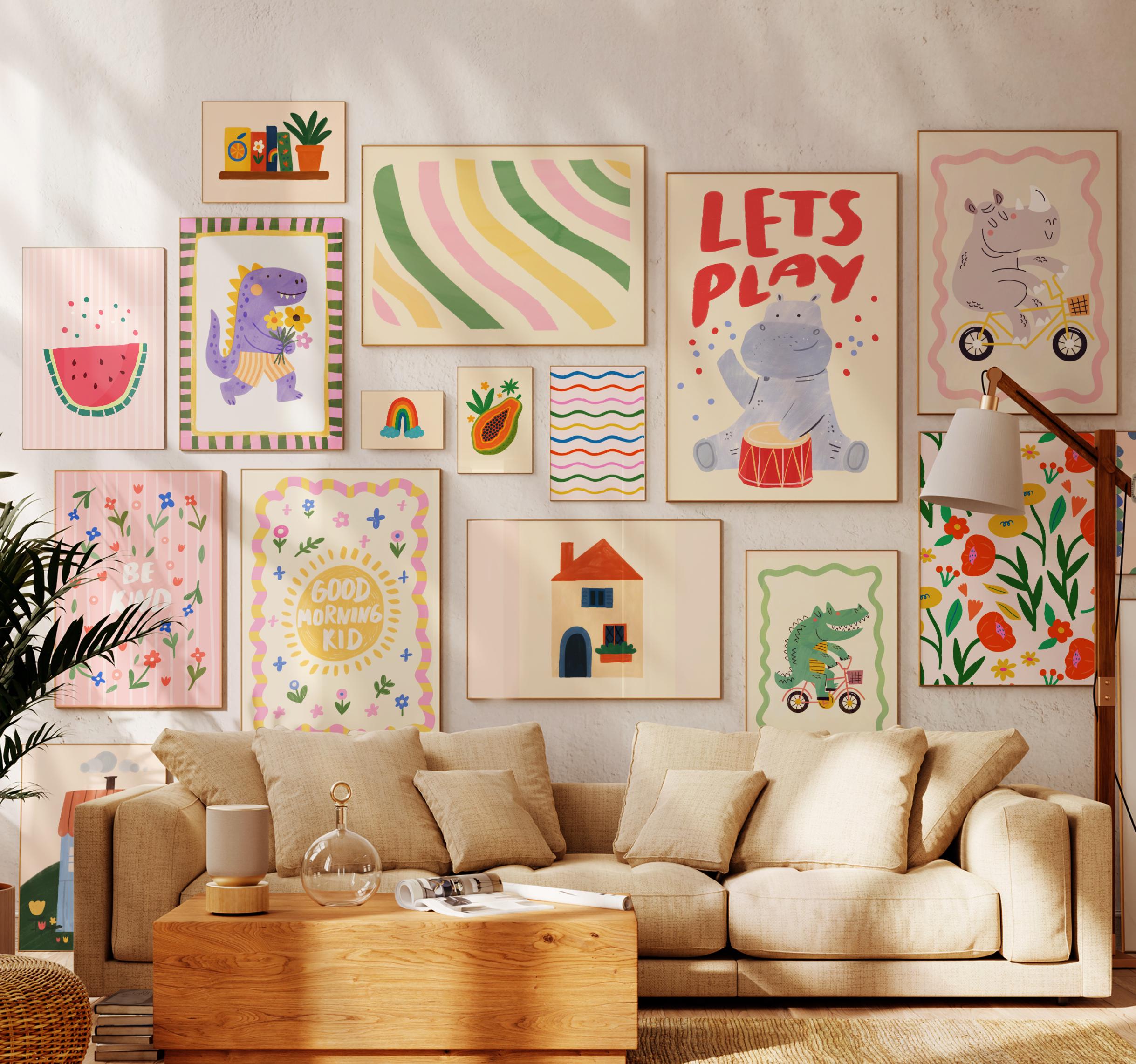 Bundle of 50 Nursery Prints, Kids Room Wall Art, Kids Bedroom Print ...