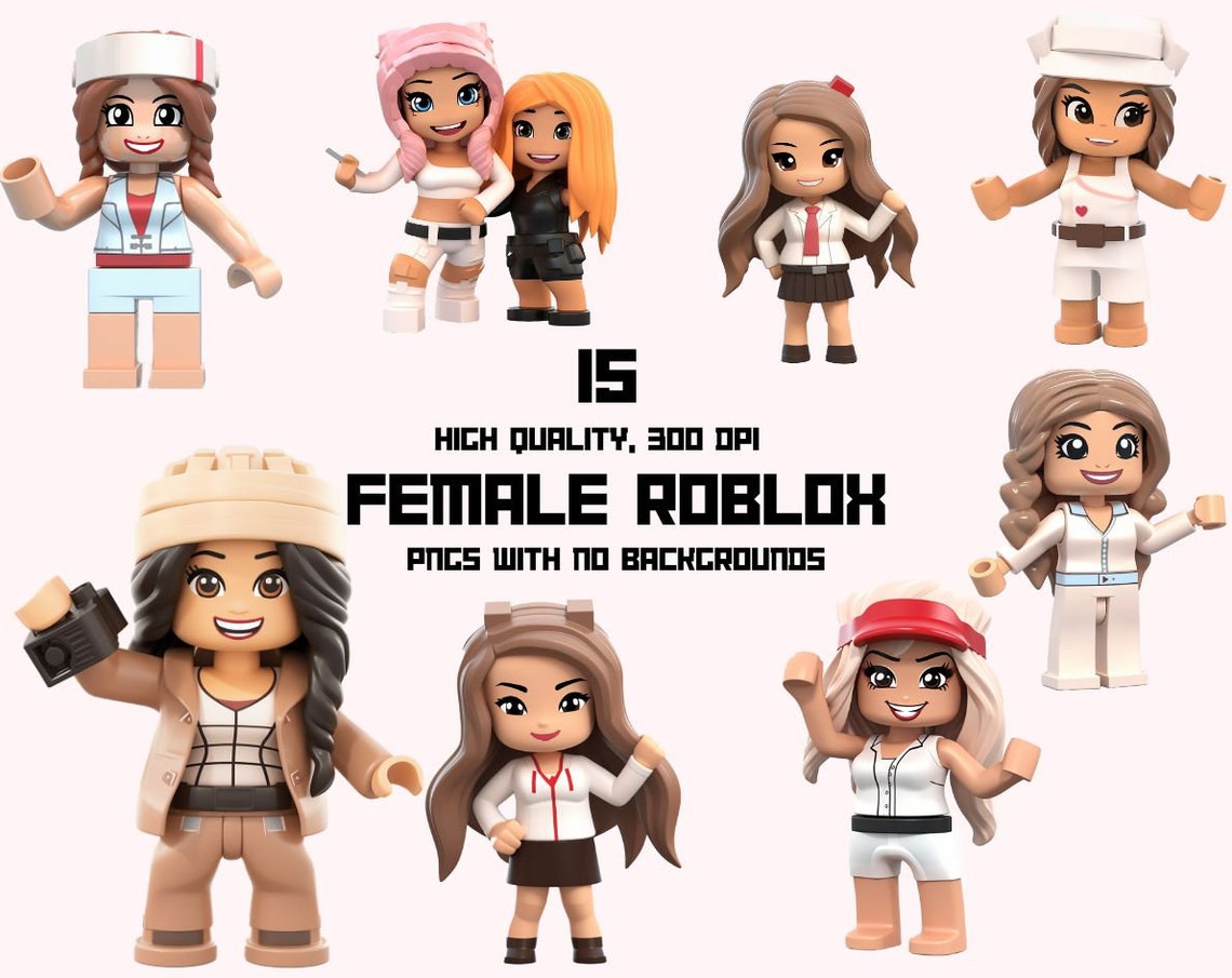 Roblox Girls Clipart Roblox Pngs Roblox Girls Female Etsy Australia