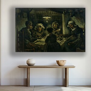 Vincent van Gogh, The Potato Eaters, Wall Art Canvas, Famous Painting, Van Gogh Reproduction Art, Van Gogh Canvas, Van Gogh Art, Van Gogh