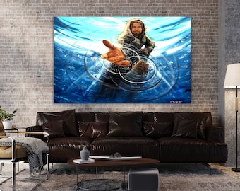 Jesus Hand Canvas, Christian Wall Art, Home Decor