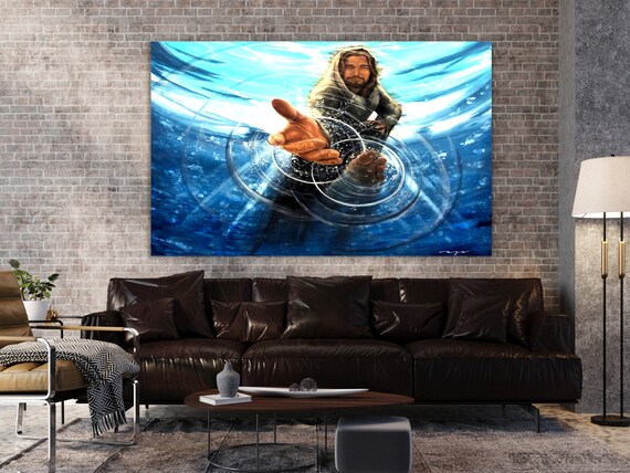 Jesus Hand Canvas, Christian Wall Art, Home Decor