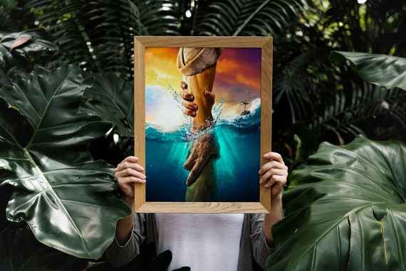 Hand of God Jesus Art Print, Christian Wall Decor (Digital Download)