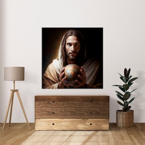 Jeus Wall Art Canvas, Christian Wall Art, Christion Home Decor, Jesus Christ, Jesus Face, Jesus Poster, Jesus Art, Jesus Canvas, Holy Jesus