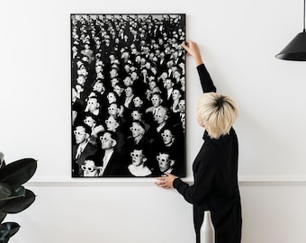 Opening Night 3D Movie, Black and White Photography Print (Digital Download)