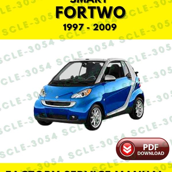 SMART Fortwo 450 W450 1998-2006 Manuel d'atelier Service de réparation + Manuel du propriétaire