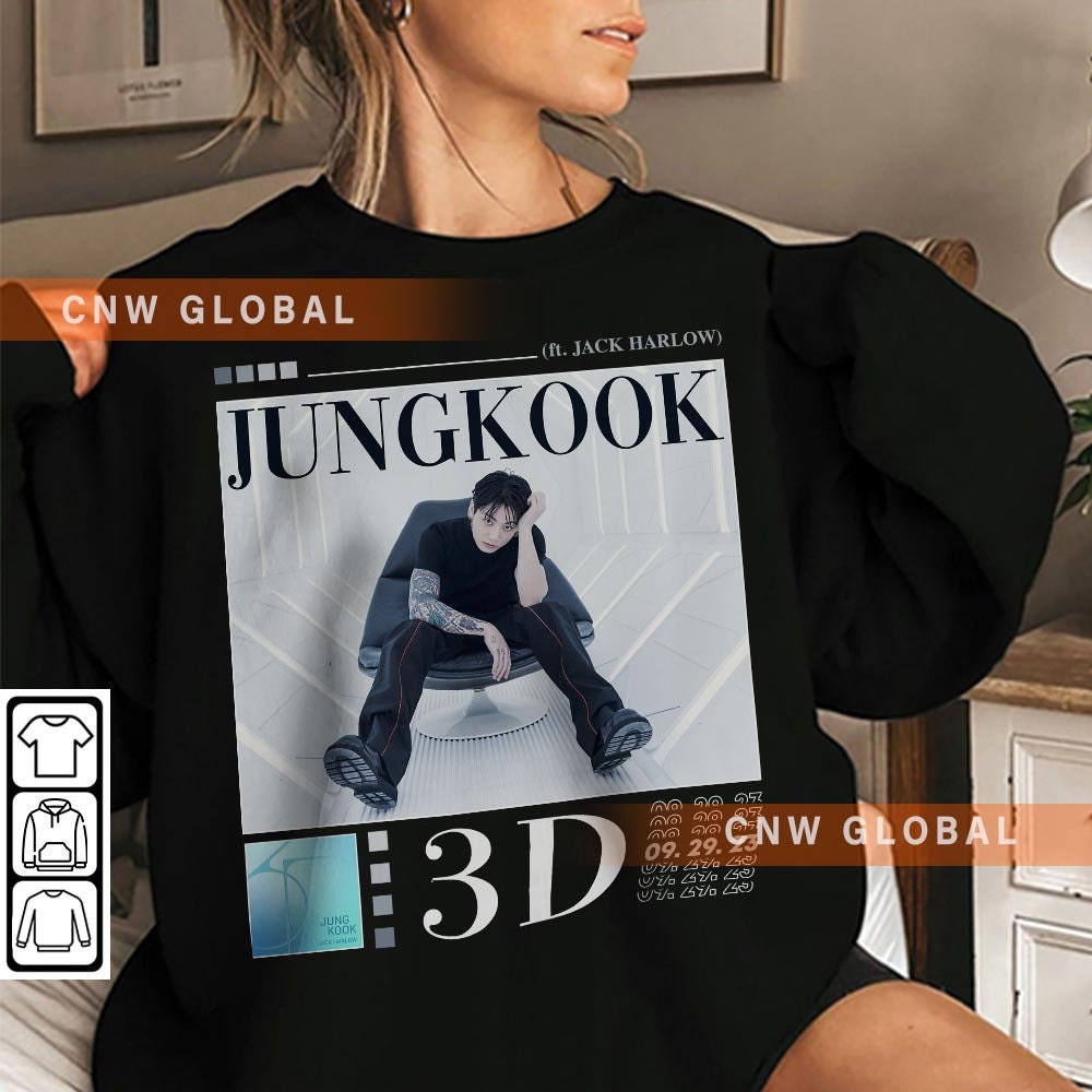 Bts Jungkook Kpop Sweatshirt 3D Tee V5 Bangtan Jk Merch Unisex