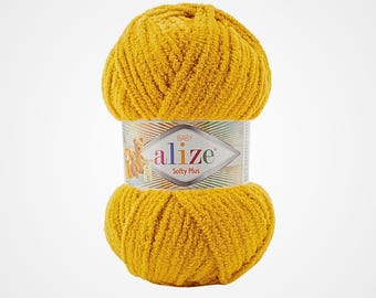 Hilo de chenilla Alize Softy Plus: manta de bebé ultra suave, proyectos hechos a mano con crochet.