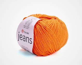 Yarnart Jeans Hilo de algodón suave para tejer Mezcla de punto y crochet Amigurumi, Ropa de bebé