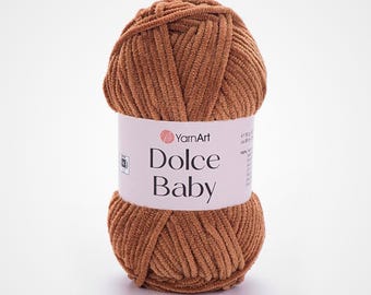 YarnArt Dolce Baby Yarn, Super Bulky Chenille, Amigurumi Velvet Polyester Handmade Baby Projects