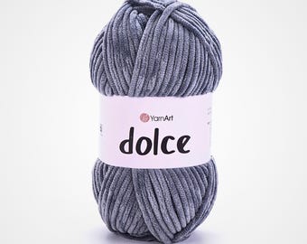 YarnArt Dolce Chenille Yarn, Soft Plush Amigurumi, Chunky Bulky Baby Blanket