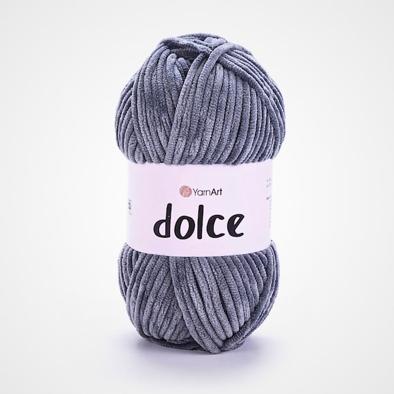 YarnArt Dolce Chenille Yarn, Soft Plush Amigurumi, Chunky Bulky Baby Blanket
