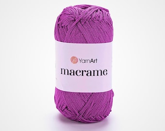 Hilo de macramé YarnArt: Cordón de poliéster de 4 mm para tejer y manualidades.