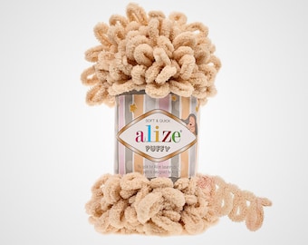 Hilo de chenilla de terciopelo suave Alize Puffy, manta para bebés y niños, ideal para manualidades.