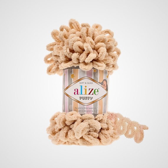 Alize Puffy Soft Velvet Chenille Loop yarn, Baby kids blanket Snuggly for DIY Crafts