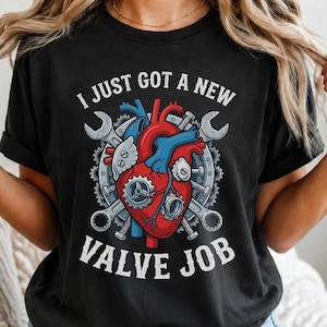 T-shirt met mechanische hartklep-afbeelding, harthumor, anatomie-T-shirt