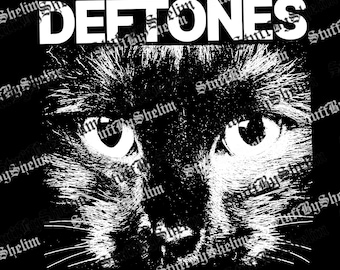 Cat Deftones SVG, Funny Cat File, Vintage Cat PNG, Gen Z Joke Sublimation, Stupid Brainrot Gift, Digital Download, Cool Cat File