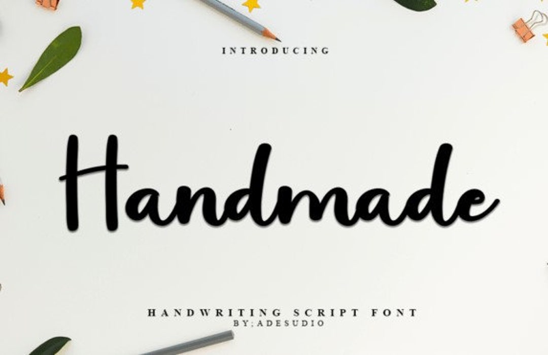 Handmade Font, Display Script Font, Handwritten Font, Personal ...