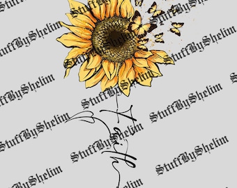 Sunflower PNG, Butterfly SVG, Graphic Hoodie for Women, Gift for Her, Inspirational Sublimation, Mothers Day Gift, Gift for Women