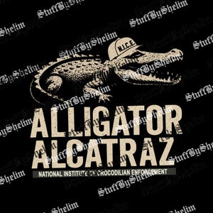 N.I.C.E Prison Squad SVG, Retro Parody Png, Digital Download, Retro Alligator Digital, Alcatraz Gator Enforcement SVG PNG